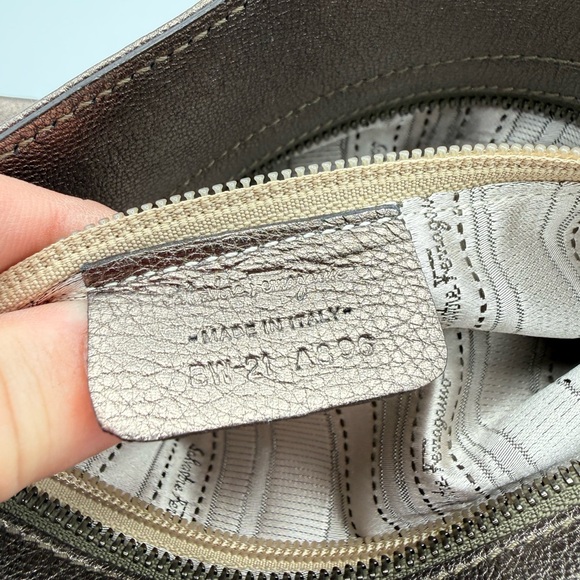 Salvatore Ferragamo Metallic Grained Calfskin Medium Sofia  Ferragamo Metallic Sophia Handbag